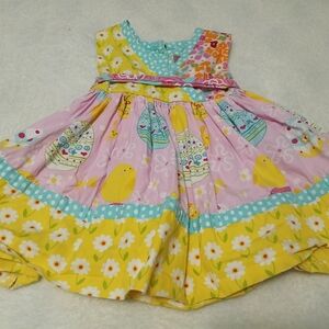 Jelly The Pug Twirly Dress Infant Girl Colorful Boutique 12 Months